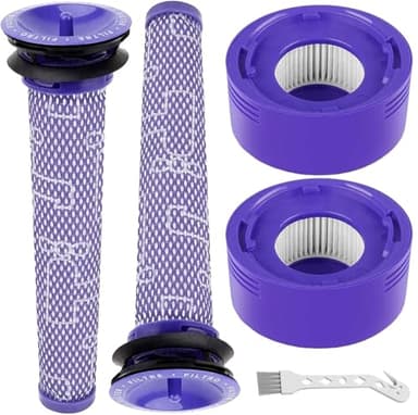 EFOTIML fournit 4 filtres de rechange, 2 filtres arrière et 2 préfiltres pour aspirateurs Dyson V7, V8 Animal et V8 Absolute Wireless, remplaçant les codes 965661-01 et 967478-01