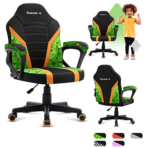huzaro Ranger 1.0 Chaise Gaming | Fauteuil pour Enfants | PC Gamer | Design Ergonomique | Hauteur réglable | Accoudoirs Moelleux | Tissu Respirant | Pixel