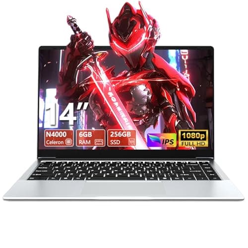Monovate Ordinateur Portable 14,1 Pouces Windows 11 Pro Celeron N4000 CPU 6Go RAM 256Go SSD UHD Graphics 1080P IPS Écran 180°Flip WiFi/USB 3.0/BT4.2/Mini HDMI/TF Card Slot