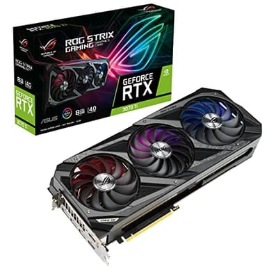 ASUS ROG Strix NVIDIA GeForce RTX 3070 Ti Carte graphique gaming (PCIe 4.0, 8GB GDDR6X, HDMI 2.1, DisplayPort 1.4a, Ventilateurs axiaux, 2.9-slot, Super Alloy Power II, GPU Tweak II)