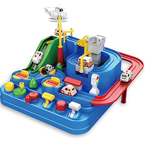 Keyohome Circuit Voiture Enfant, Jouet Daventure de Voiture, Piste Aventure de Voiture Jouet, Jeux Educatifs Montessori pour Garçon Fille 3 4 5 6 Ans (Style C)