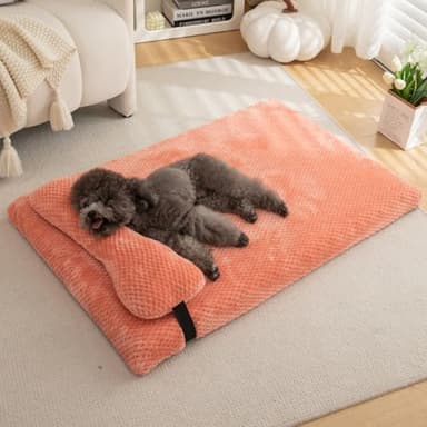 Lit Orthopédique XL pour Chien, Panier Imperméable, Coussin Mémoire de Forme Déhoussable, Canapé avec Base Antidérapante Lavable, Tissu Doux (Rose, L 50 x l 40 x H 6 cm)