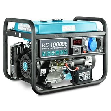 Générateur à essence KS 10000E, puissance maximale 8000W, generateur de courant, prises 1x16A, 1x32A (230V), moteur EURO-V, régulateur de tension automatique (AVR) power station