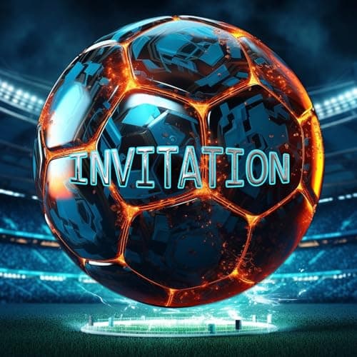 BOYATONG 12PC Carte Invitation Anniversaire Garcon, Anniversaire Football Garcon Carte Invitation Anniversaire Enfant, Pour un Anniversaire d'Enfant ou un Match de Football