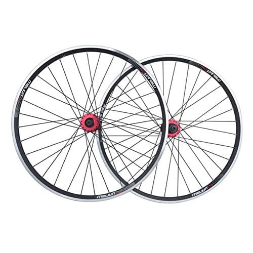 LSRRYD VTT Paire Roues Frein À Disque 26 Pouces Jantes Roue À Dégagement Rapide Cyclisme Roue Vélo 32 Rayons pour Volant D'inertie À Cassette 7-10 Vitesses (Color : Black, Size : 26")