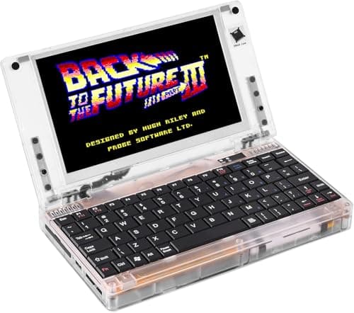 Ordinateur Portable Retro Pocket 386 CPU XT PC, Mini Ordinateur Portable Compatible avec Le Système Windows 3.1 MS-Dos, Carte Son OPL3, Carte Graphique VGA, écran LCD, Souris Intégrée
