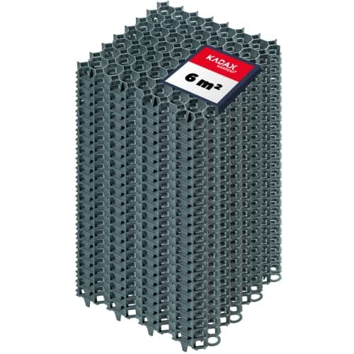 KADAX Dalles Stabilisatrices en Plastique 50 cm, Stabilisateurs de Gravier, Dalles à Engazonner pour Jardins, Grilles de Gazon (Vert, Lot de 24)