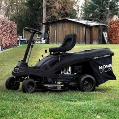 HOME DELUXE - Tondeuse à gazon autoportée à essence - Reaper noir - Puissance du moteur 4,5 kW (6,5 CV) - Panier de collecte de 150 litres - Largeur de coupe de 61 cm et hauteur réglable - Incl.
