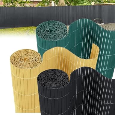 FIVMEN Brise-vue en PVC - 80 x 300 cm - Clôture - Avec serre-câbles - Brise-vue - Protection contre le vent - Imperméable - Sans perçage - Pour jardin, terrasse - Vert