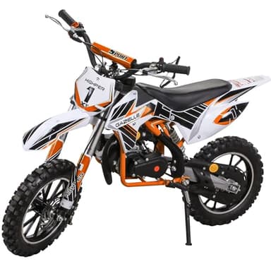 Actionbikes Motors Mini Moto Cross pour enfants Gazelle 49 cc | Moto Thermique Enfant - Velo Electrique - Pocket Bike - Jouet - Dirt Bike - Air Bike - Mini Moto Cross - Pokette (Orange)