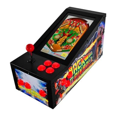 Flipper virtuel 13.3", 1080p, PC N5105 8GB RAM 128GB SSD, Comprend Plus de 300 Tableaux Visual Pinball 9 et X, Plus de 900 Jeux Mame Vertical, Joystick Mode Arcade 9 Boutons Mode Pinball