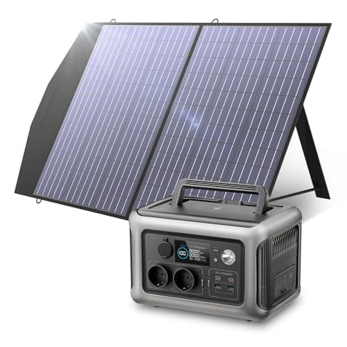 ALLPOWERS Générateur Solaire R600, 299WH LiFePO4, 2 x 600 W (Pointe 1200 W) AC Station d'alimentation Portable avec Panneau Solaire 100 W