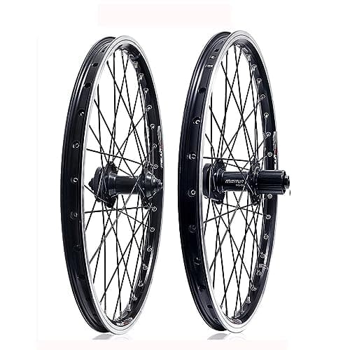 KANGXYSQ Paire De Roues VTT 20/26 Pouces Frein À Disque V-Brake Dual Purpose Moyeux À Roulements Scellés Convient Aux Cassettes 7-10 Vitesses QR Roue Avant/arrière 32H(20inch)