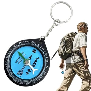Boussole de prière – Boussole guide | Boussole de camping Allah pour l'extérieur | Décoration de prière direction pour camping, exploration, alpinisme, randonnée | Boussole avec loupe intégrée