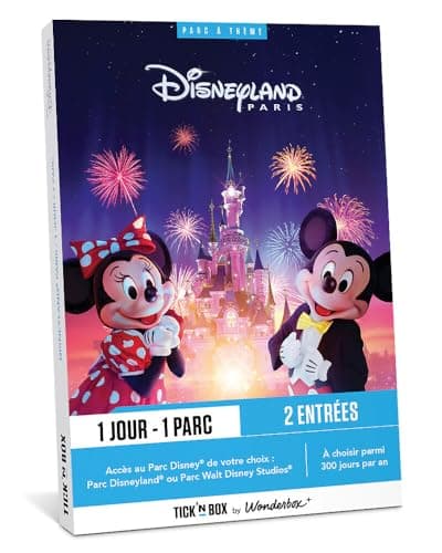 Disneyland Paris - Journée en Duo 1 Parc Disney® - Coffret Cadeau - Ticketbox - Idée Cadeau Divertissement