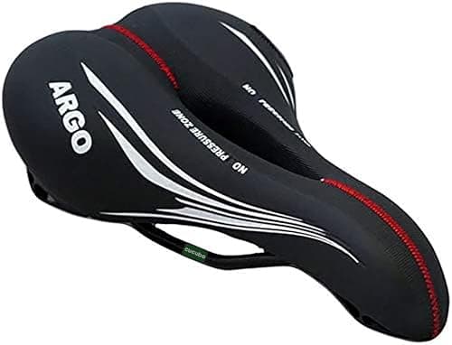 CUCUBA Selle de selle montegrappa avec trou anti-prostatique pour vélo de course de randonnée, croix et VTT en cuir synthétique, modèle Argo noir