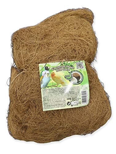 Tyrol - Ballotin pour Nid d'oiseau à base de fibres de Coco - Pour Oiseaux Domestiques - Contribue au Bien-Être de votre Oiseau de Compagnie - A base de Fibres Naturelles - Coloris Marron - 300 g