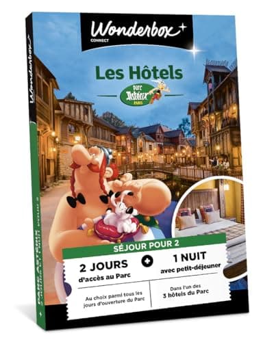 Parc Astérix - 2 Jours Et Séjour Pour 2 - Coffret Cadeau - Ticketbox - Idée Cadeau Divertissement