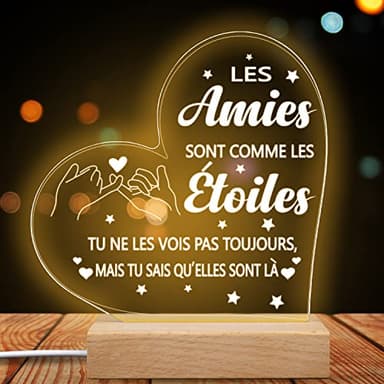 Merclix Veilleuse Led Meilleure Amie Cadeau Idée Cadeau Femme Original Anniversaire Noel Cadeau