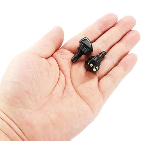 Inovey 2Pcs Car Windscreen Washer Nozzle Jet Compatible avec Peugeot 206 307 406 407 207 208 308 508 2008 3008 4008 6008 301 408 - Noir- 2 pièce