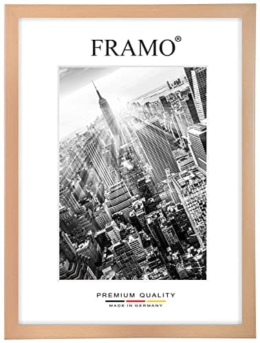 FRAMO Cadre Photo en Bois 98 x 33 cm sur Mesure - Hêtre | Couleur/Taille sélectionnable | Verre Acrylique antireflet | Cadre pour Puzzle | Photos | Affiche