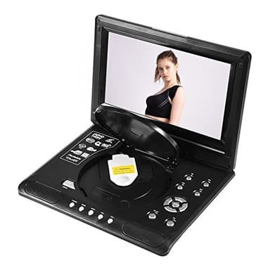Lecteur DVD portable, écran large LCD portable rotatif 9 pouces Lecteur vidéo DVD Jeu radio FM SD USB AV CD VCD, fonction de jeu de soutien, fonction radio FM, fonction de décodage DOLBY(MOI)