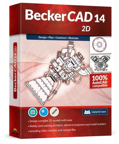 BeckerCAD 14 - 2D CAD software compatible with AutoCAD and Windows 11, 10, 8 and 7 – for home design, architecture, engineering and more