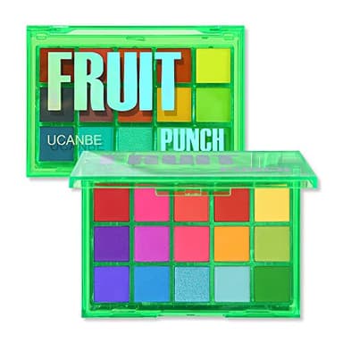 UCANBE Fard à Paupières 15 Couleurs - Palette Maquillage Yeux Shimmer Matte Longue Durée - Palettes de Maquillage Hautement Pigmentées Personnalité Audacieuse Brillante(Fruit Punch)