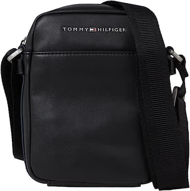 Tommy Hilfiger Sac Bandoulière Homme TH City Mini Reporter Petit Modèle, Noir (Black), Taille Unique
