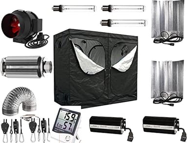 Grow Box Kit Complet Pro 2 x 600 W à intensité Variable NDL + MH 240 x 120 x 200 cm
