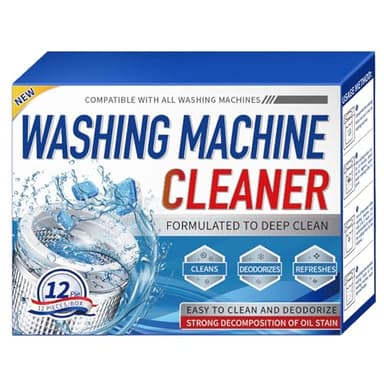 Nettoyantes en Triple Décontamination,Hygiène Lave-Linge,Nettoyant pour Lave-Linge,Nettoyant Lave Linge,Pastilles de Nettoyage,Pastilles de Nettoyage pour Lave-Linge 12PC