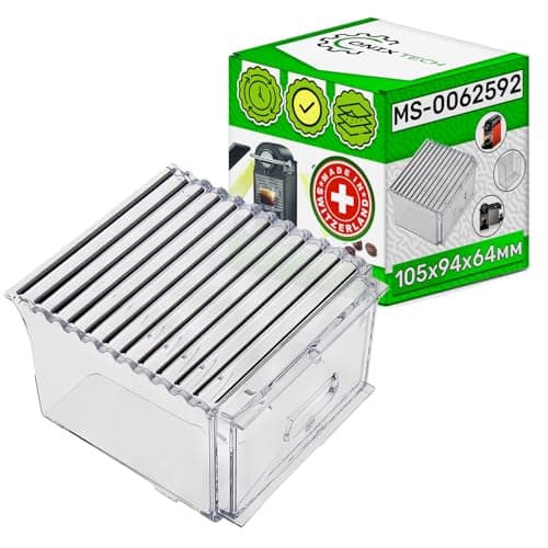 ONIX TECH Poubelle Capsule pour Cafetières à Capsules avec le Code Original MS-0062592 pour Krups pour Nespresso Pixie - MADE IN SWITZERLAND - Garantie de 5 Ans