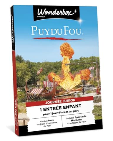 Puy Du Fou - 1 Jour Pour 1 Enfant - Coffret Cadeau - Ticketbox - Idée Cadeau Divertissement