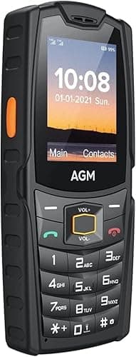 AGM M6 Telephone Portable Senior 4G avec Haut-Parleur 109 DB, Telephone Portable Incassable Étanche IP68, Écran 2,4" pour Personnes Agées, Batterie 2500mAh, Double SIM, Téléphone Portable de Chantier