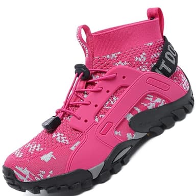VTASQ Chaussure de Randonnee Homme Femmes Bottes en Plein Air Trekking Chaussures de Trail Antidérapantes Chaussures de Marche Respirantes Sneakers Rose 40 EU