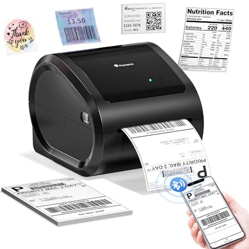 Phomemo D520BT Imprimante Thermique 4 x 6 Bluetooth, Étiquettes Autocollantes sans Encre pour Expédition, Compatible avec iPhone, Android, Mac, Windows, Colissimo et UPS, Noir