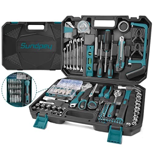 Mallette à Outils 257 Pièces Caisse à Outil Complete - Sundpey Boite a Outils Portable Marteau Pinces Tournevis Clé Douille Ruban Mesurer Kits d'Outils Réparation Combiné