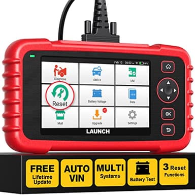 Launch CRP123X Valise Diagnostic Auto Multimarque, 7 Réinitialisation Huile/SAS/Frein/BMS/Accélérateur/DPF, Codage d'injecteur, Transmission ABS SRS Lecteur de Code Moteur,AutoVIN