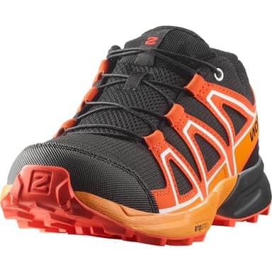 Salomon Speed Cross Junior, Noir/Cherry, Chaussures de randonnée polyvalentes pour Le Confort, idéales pour Les randonnées et Le Trail Running Lors d'aventures en Plein air. 3.7