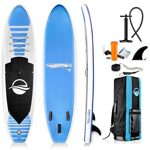 Serenelife Paddle Gonflable (6” d'épaisseur) avec Accessoires Sup et Sac de Transport, Sup Gonflable avec Large Posture, contrôle du Surf et Pont antidérapant, Planche de Surf pour Jeunes et Adultes