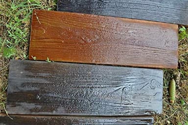 Lot de 2 moules façon planche de bois pour coulage du béton #S05