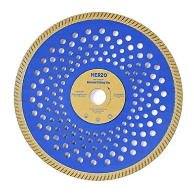 HERZO Disque à tronçonner diamanté 230mm,Lame diamantée à tronçonner CERAMIQUE, Tuiles, Marbre, Granit, Calcaire et autres matériaux durs