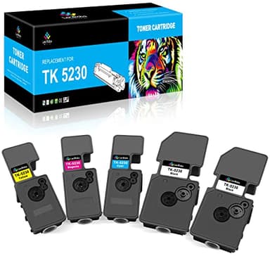 LeciRoba TK-5230 pour Cartouche Kyocera TK5230 TK5220 TK-5220 ,pour Toner Kyocera p5021cdn Ecosys P5021cdw P5021cdn M5521cdw M5521cdn imprimante (5 Paquets)