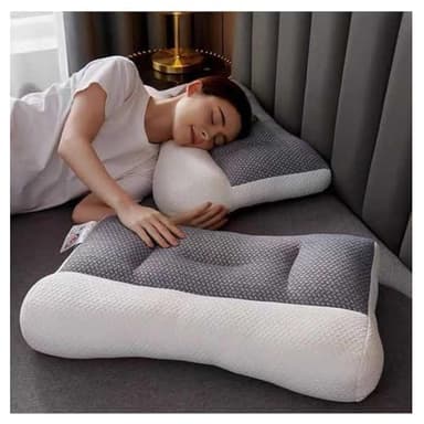 HINNVCL Oreiller pour apnée du Sommeil, Oreiller orthopédique pour Le Sommeil Profond, Oreiller pour apnée du Sommeil, Oreiller Ergonomique pour Le Cou et Les épaules, Oreiller pour dormeurs sur Le