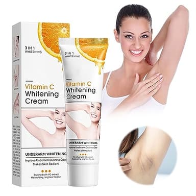 Underarm Whitening Cream, Crème Blanchissante, Whitening Cream, Crème éclaircissante pour Aisselles, Skin Lightening Cream, Armpit Whitening Cream, Efficace pour les Aisselles, Les Coudes