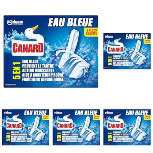Canard Wc Eau Bleue - Bloc Wc Colorant 5en1-2 Blocs (Lot de 5)
