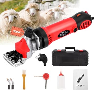 Tondeuse à Moutons, 900W Tondeuse Mouton Professionnelle, Tondeuse Chevaux avec 2800 PRM/MIN 6 Vitesses Réglables Cordon D'alimentation 3M Pour Moutons Chèvres Alpagas Bœufs