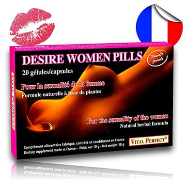 Aphrodisiaque féminin puissant naturel|20 Gélules|Stimulant sexuelle pour femme rapide certifié/fabriqué en FRANCE augmente désir,plaisir,énergie|Boost libido|Complément alimentaire|couple|Maca