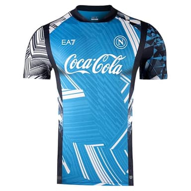 SSC Napoli [EA7] Maglia Prematch Maillot de Football, Bleu Ciel, XXL Mixte