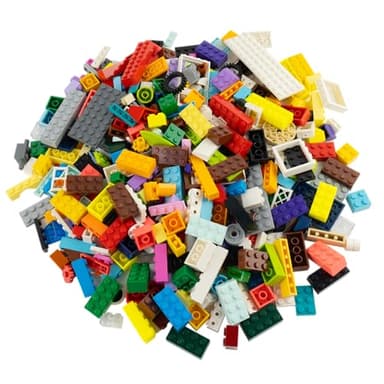 LEGO 200 Basic BAU Steine Bunt gemischt z.B. Rot Gelb Blau gr�n wei� Orange Schwarz grau